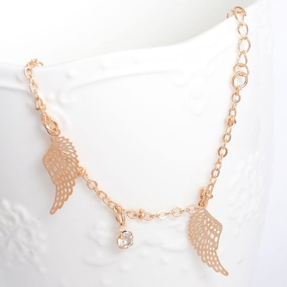 Sweet Simple Wings Shape Anklets Chain - Picture 3 of 7